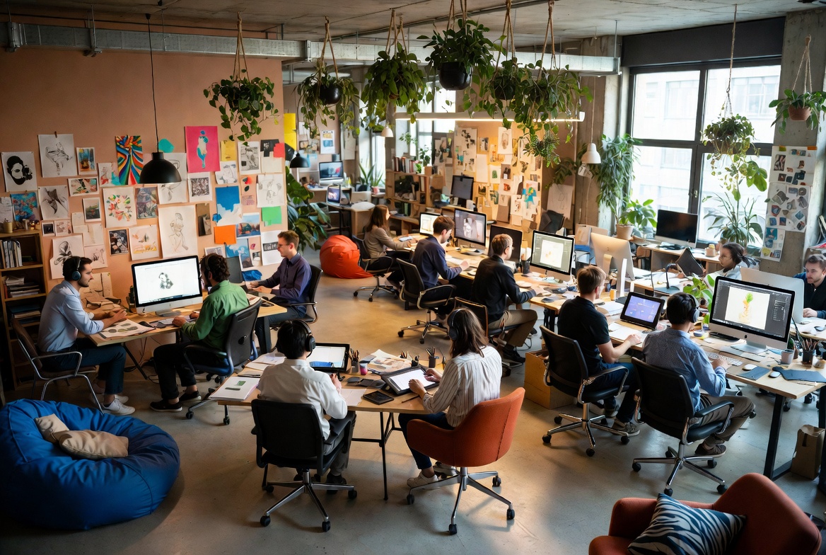 A cozy Things People Love studio office